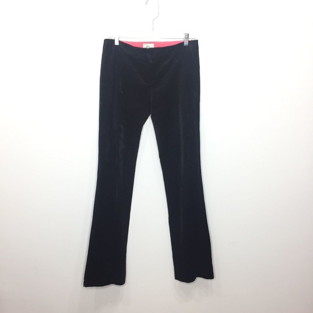 Milly of New York black corduroy velvet trouser pants 4